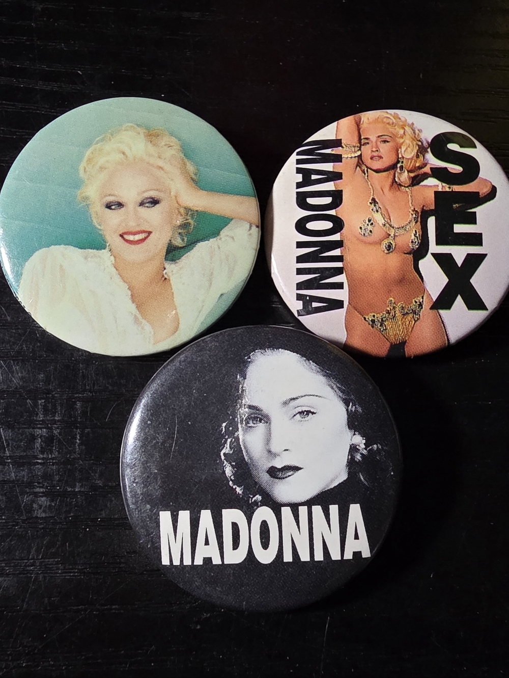 1990 Madonna Blonde Ambition Tour Buttons Pin Back Lot